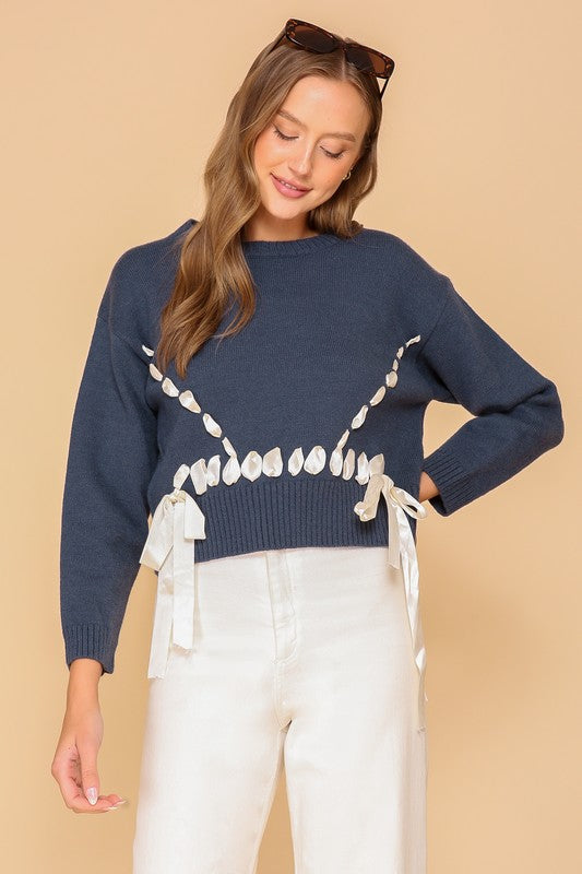Ribbon Lace Sweater