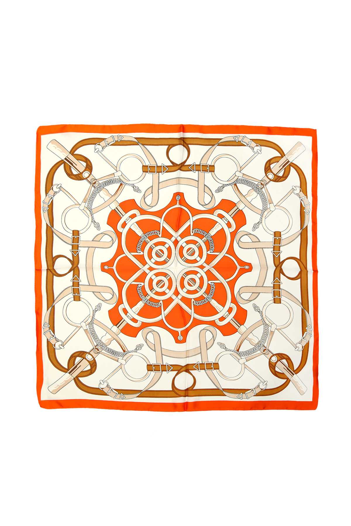 BELT AND GEOMETRIC PATTERN PRINTED SCARF