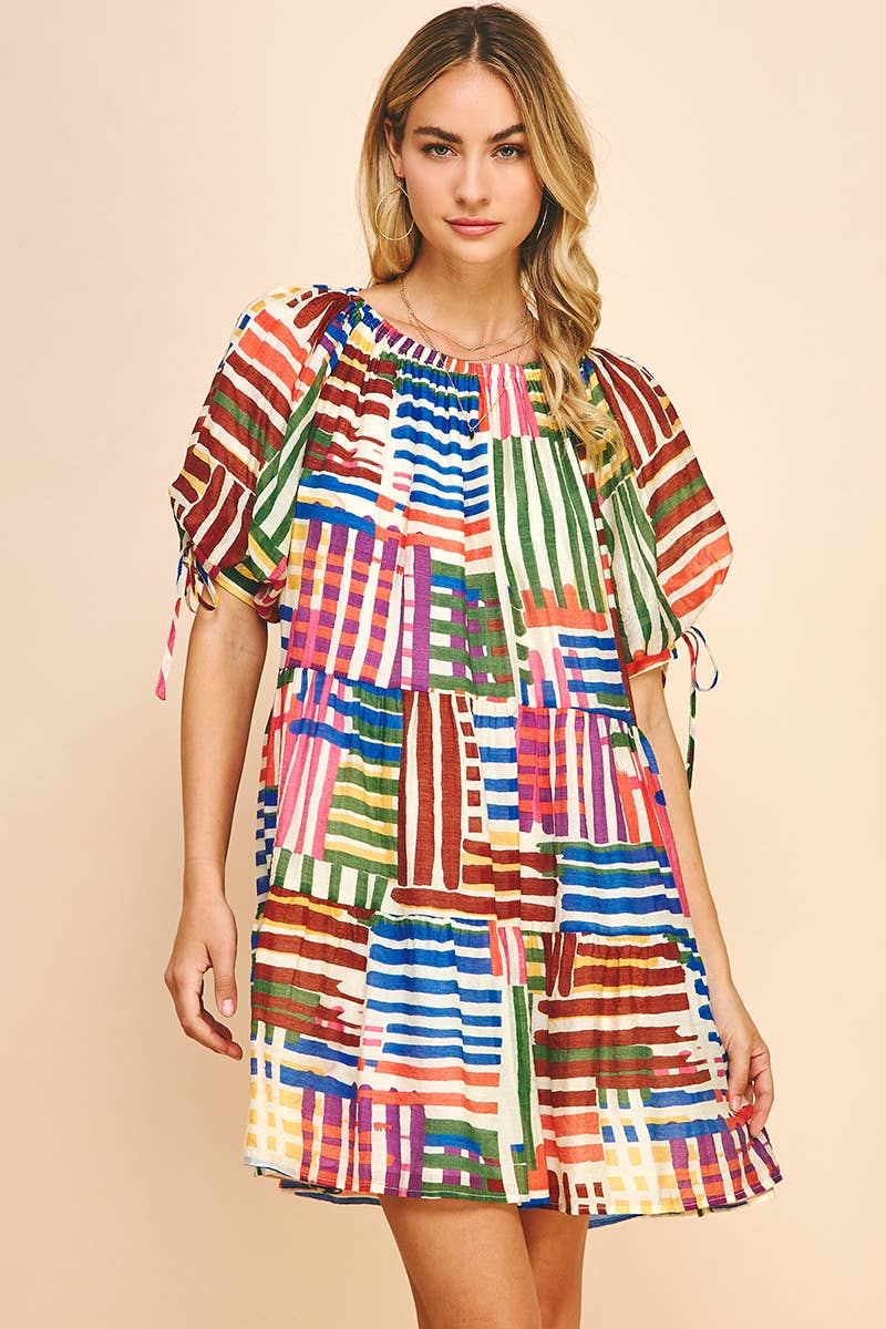 Lex Purple Print Dress