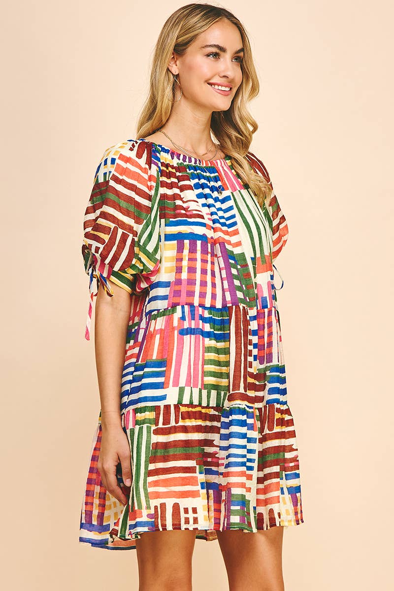 Lex Purple Print Dress