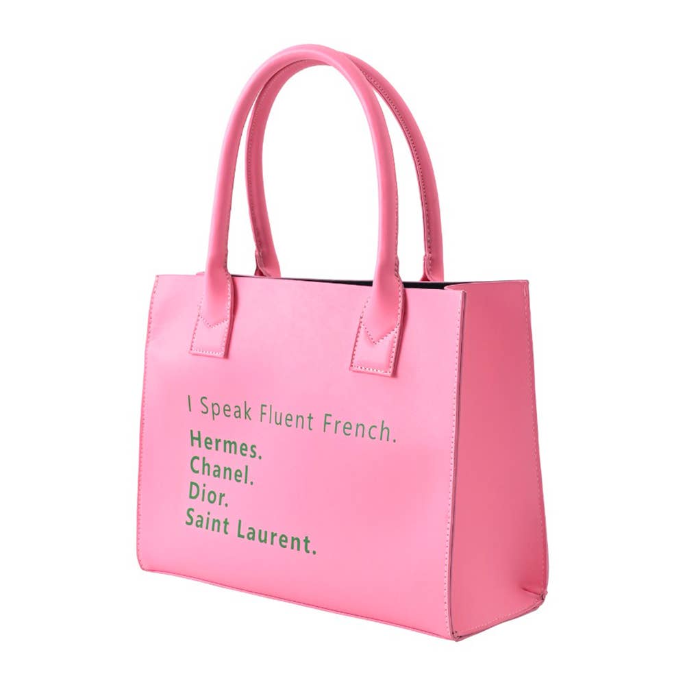 I Speak Fluent French Message Tote Bag / Shoulder Bag