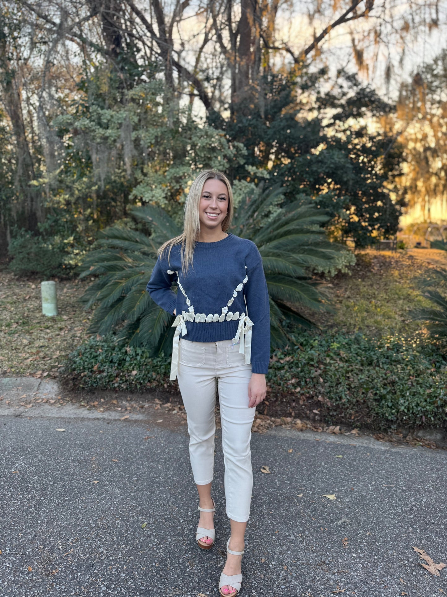 Ribbon Lace Sweater