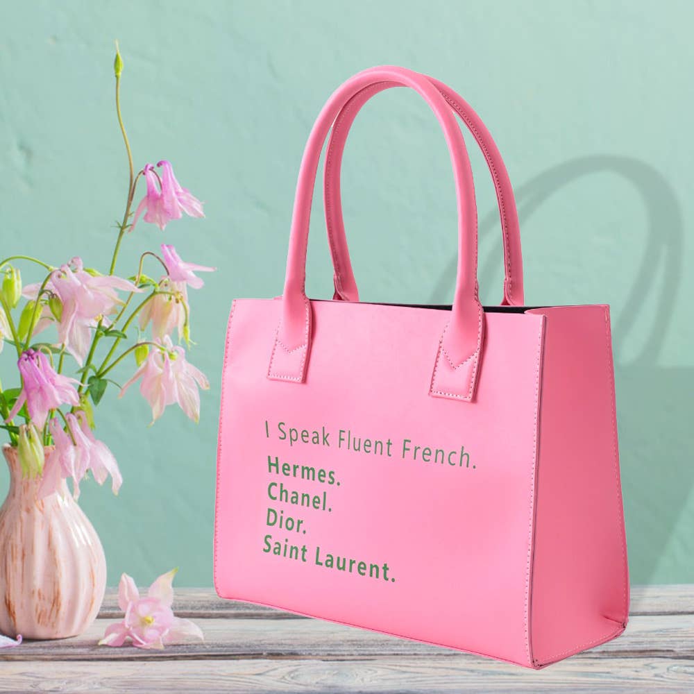 I Speak Fluent French Message Tote Bag / Shoulder Bag