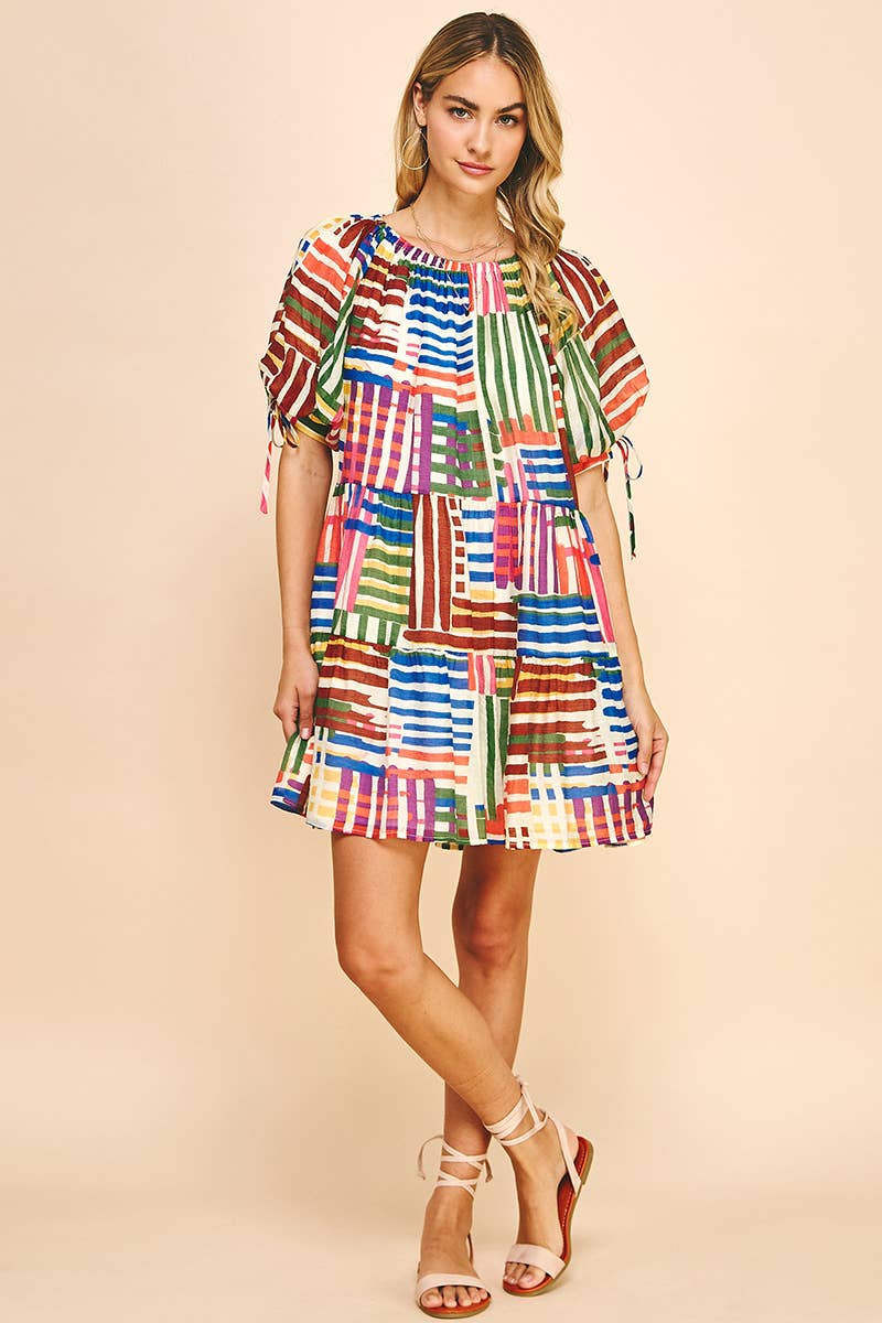 Lex Purple Print Dress