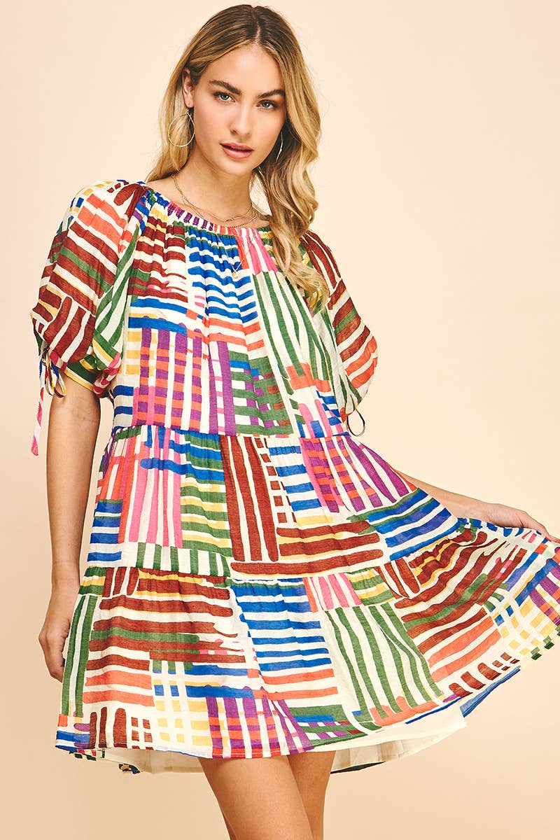 Lex Purple Print Dress