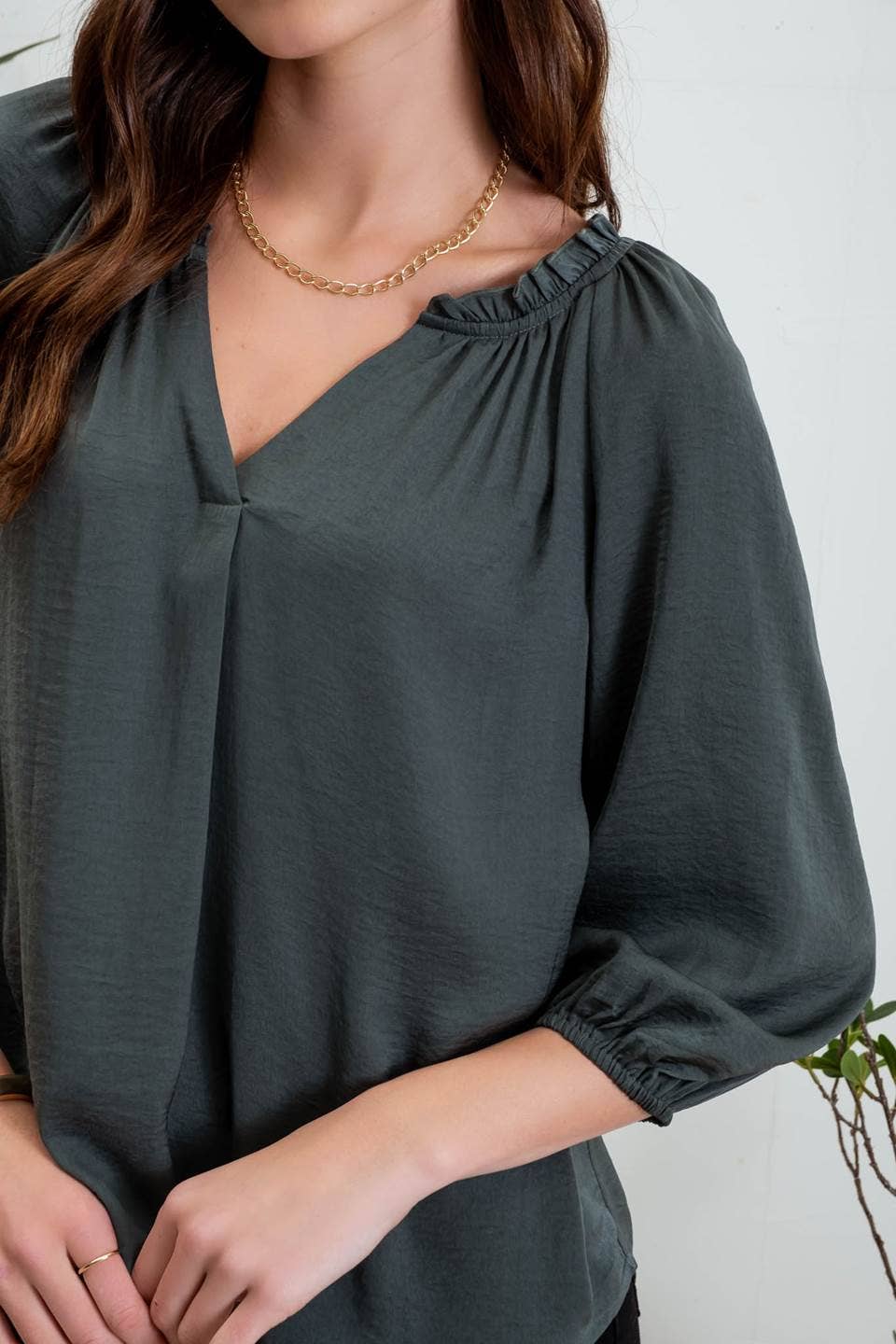 Split Neck Blouse