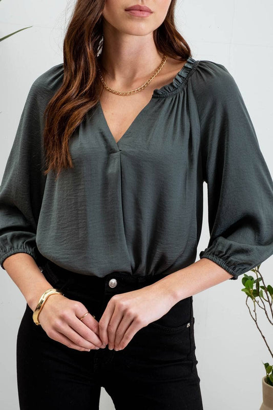 Split Neck Blouse