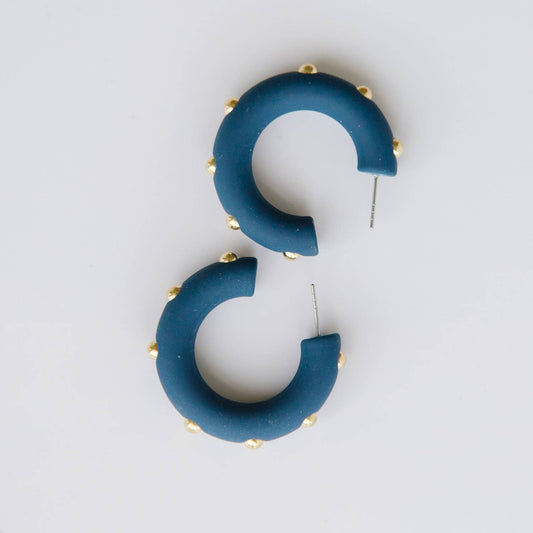 Earrings Candace Medium Navy