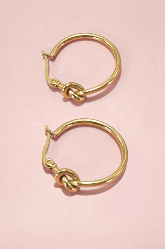 Knotted Hoop Earrings