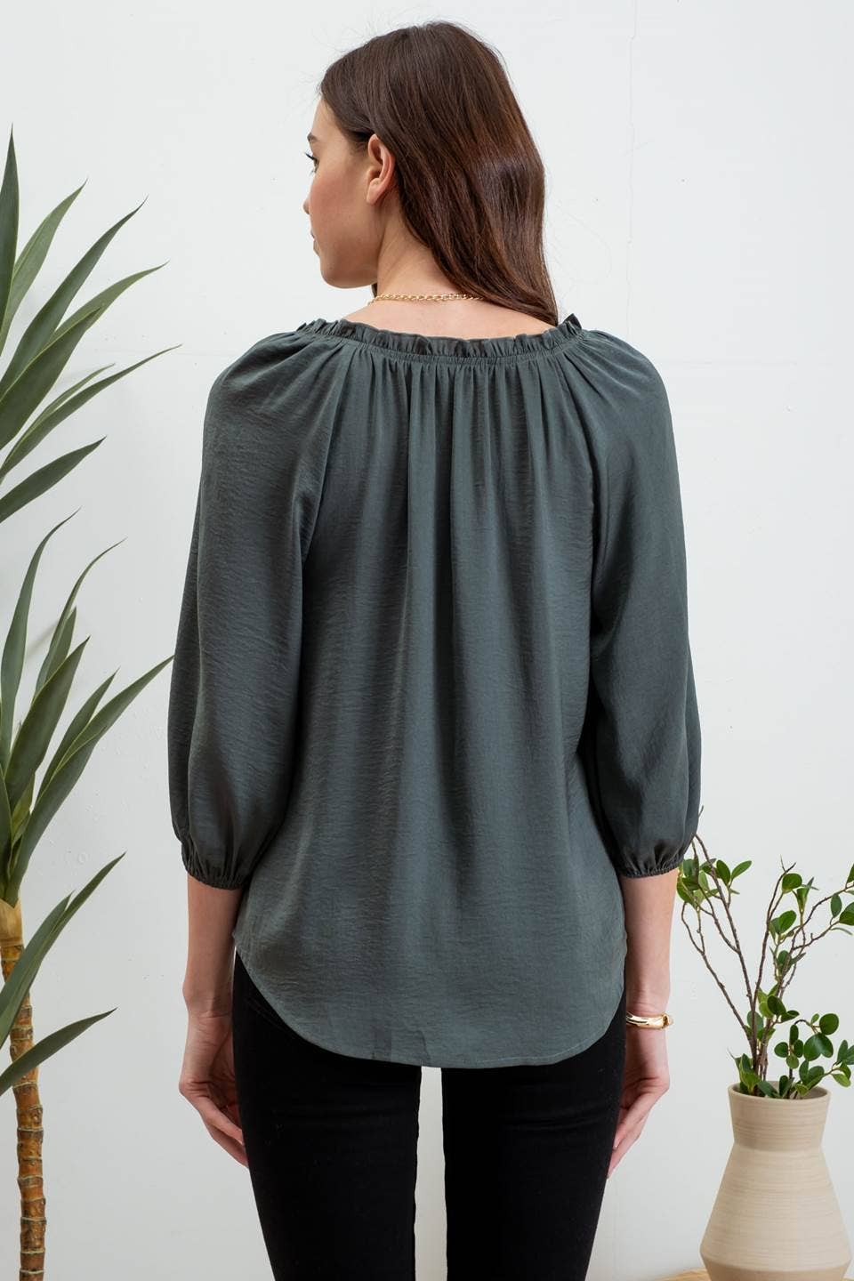 Split Neck Blouse