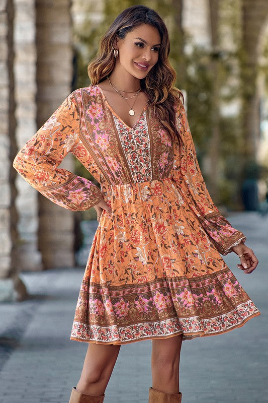 Boho Chic Ruffle Dress