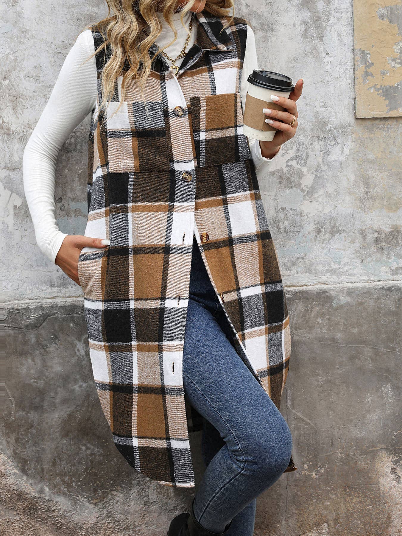Plaid Retro Vest
