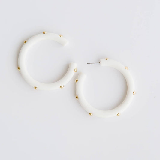 Earrings Candace Large White