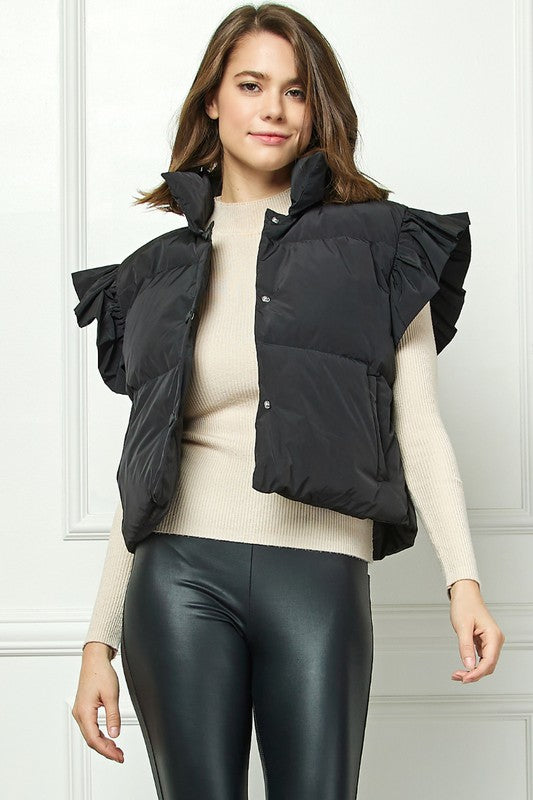 Puffer Cap Sleeve Vest