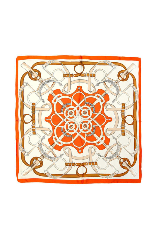 BELT AND GEOMETRIC PATTERN PRINTED SCARF
