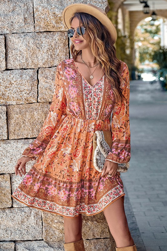 Boho Chic Ruffle Dress