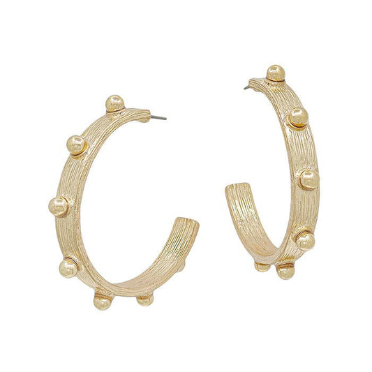 Gold Stud Hoops