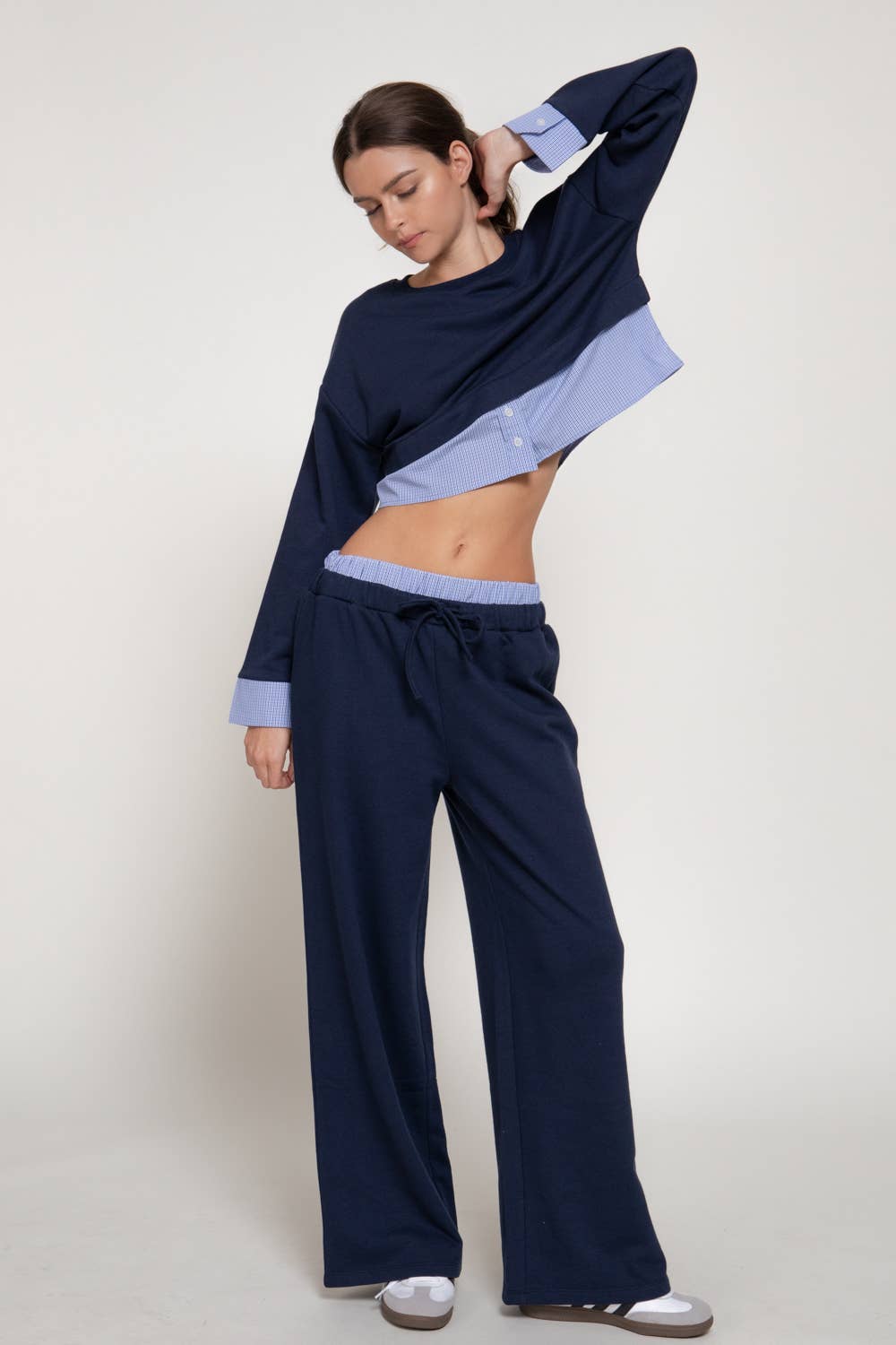 Check Panel Lounge Pants