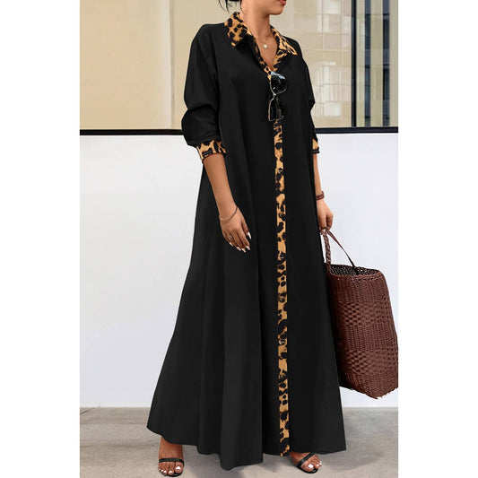 Wild at Heart Leopard Trim Maxi