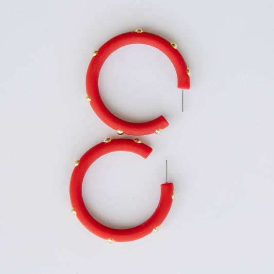 Earrings Candace Large Red