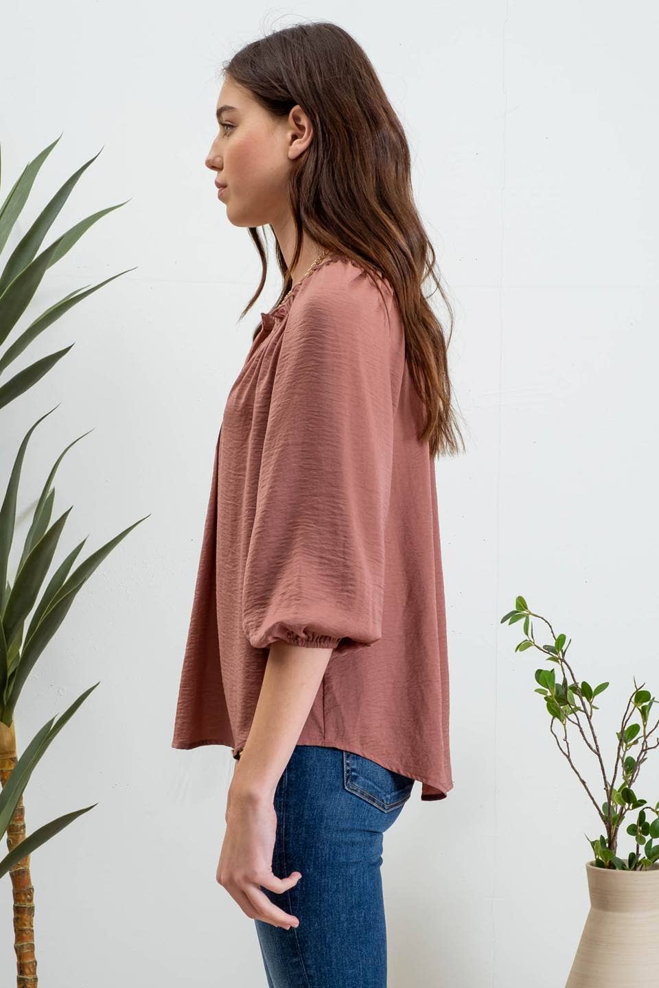 Split Neck Blouse