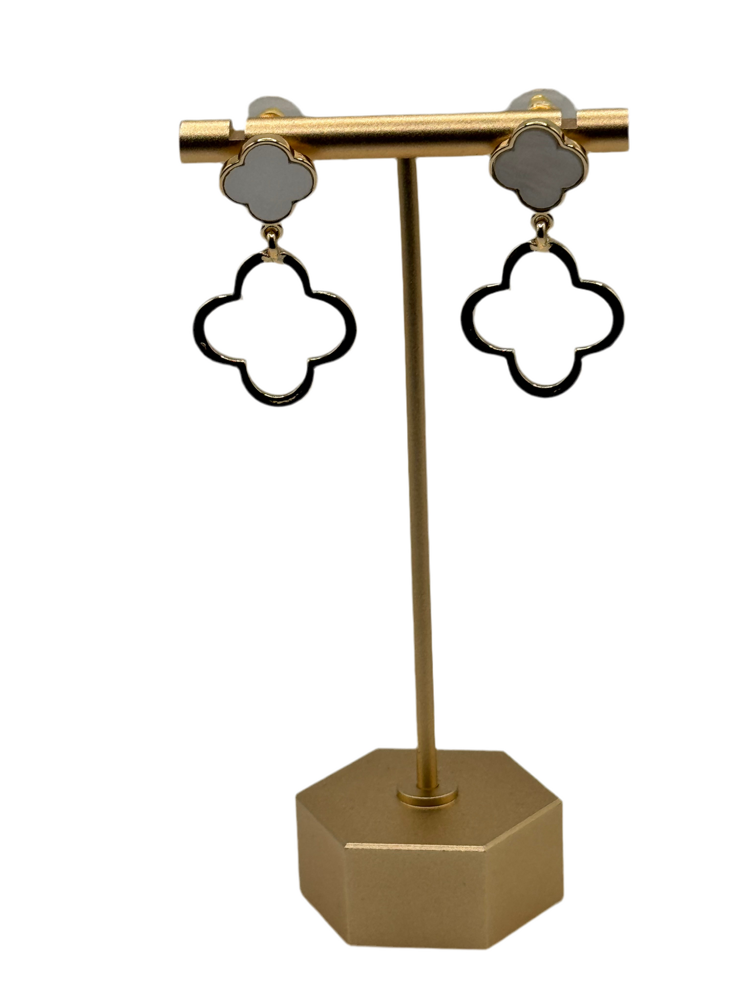 Chic Clover Drop Earrings