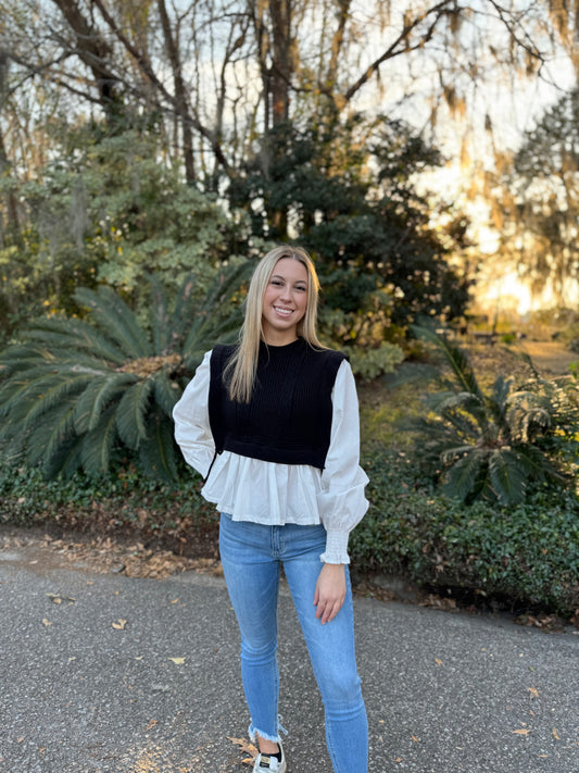 Chic Sweater Vest Combo