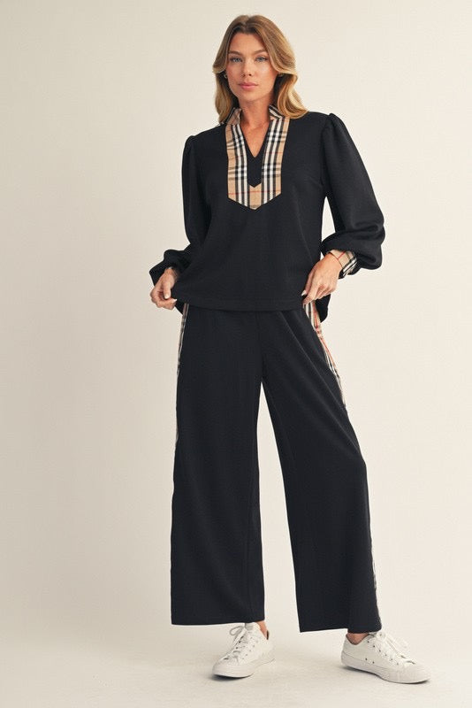 Designer Me Plaid Cuff Top