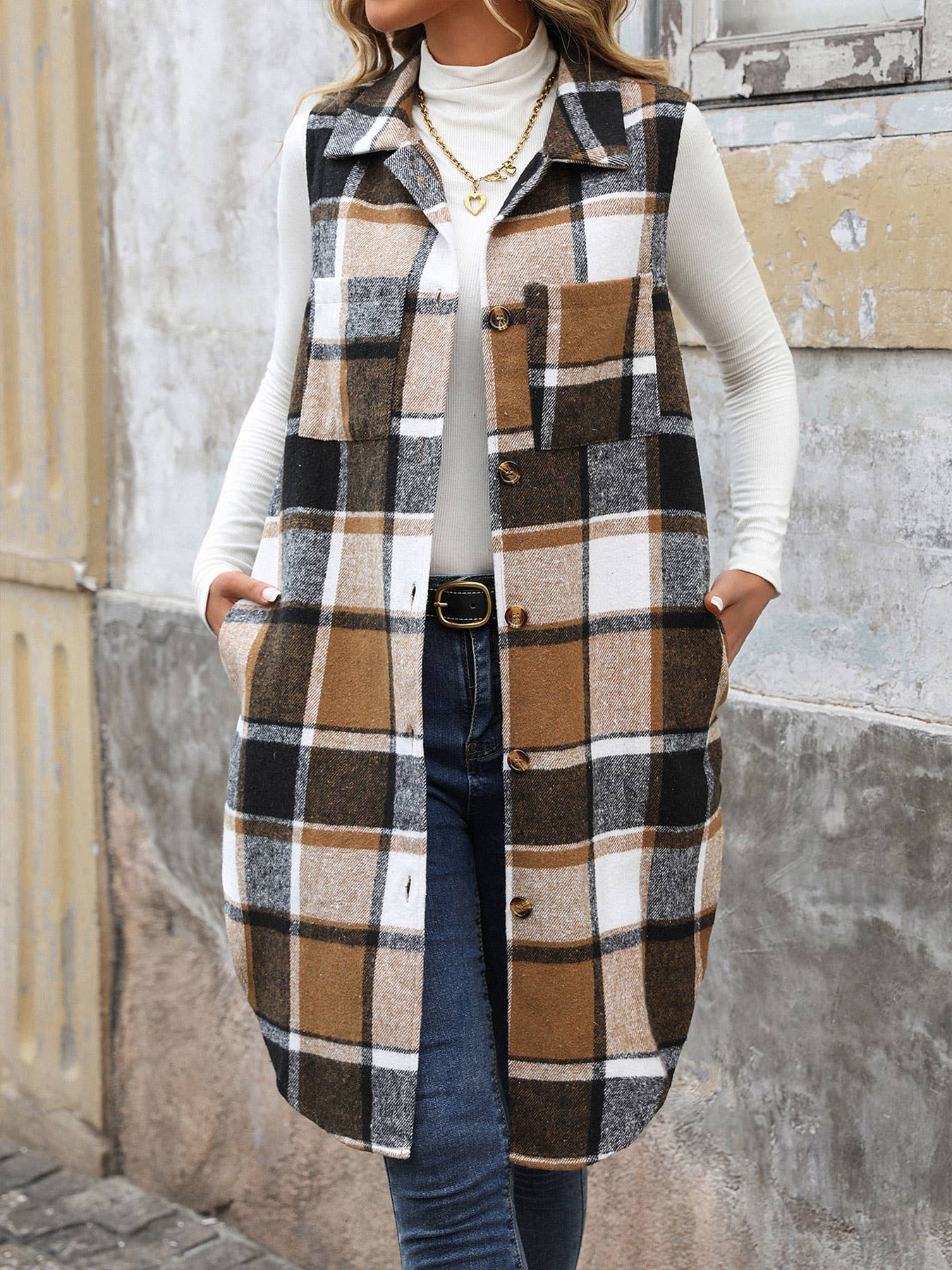 Plaid Retro Vest