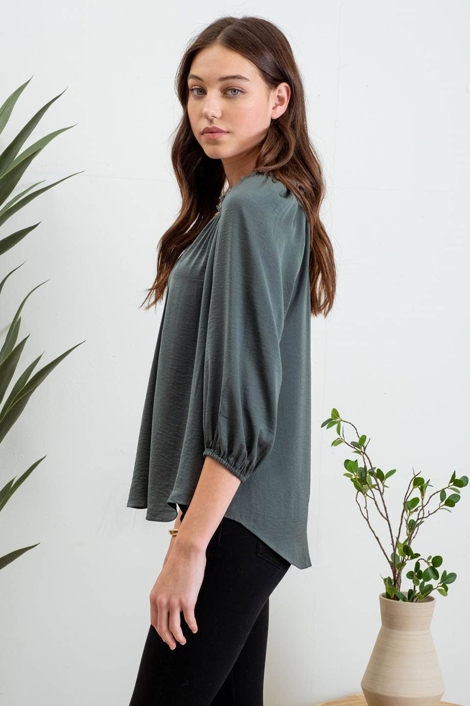 Split Neck Blouse