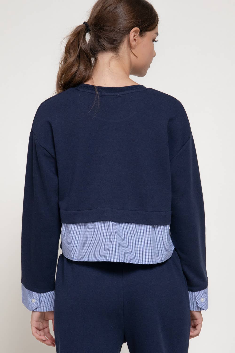 Check Panel Lounge Sweatshirt