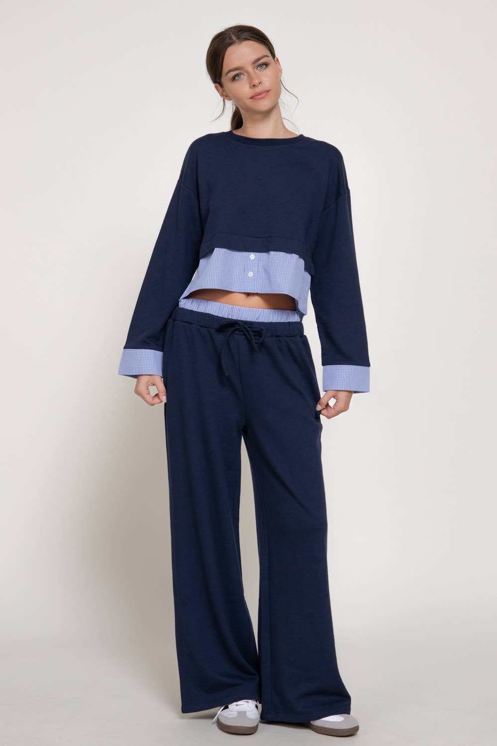 Check Panel Lounge Sweatshirt