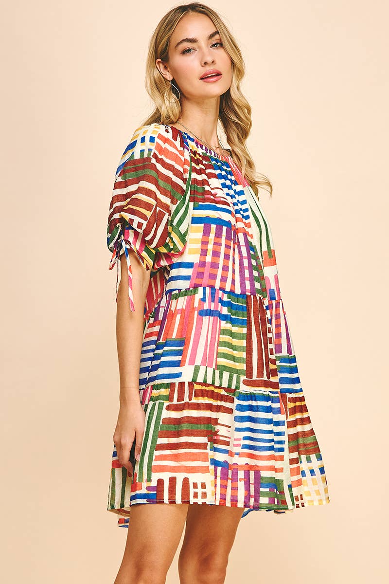 Lex Purple Print Dress