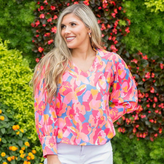 Top Jordan Falling Poppies Coral XS