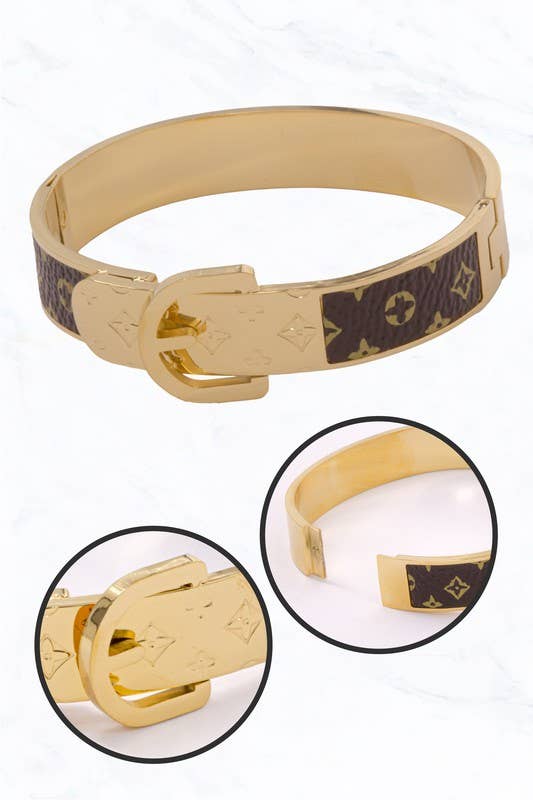 Stainless Steel Belt Buckle Charm Bracelet