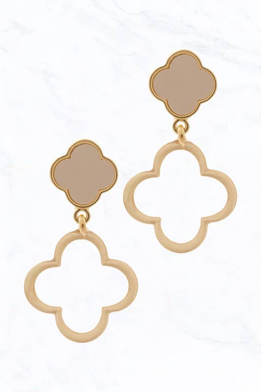 Chic Clover Drop Earrings