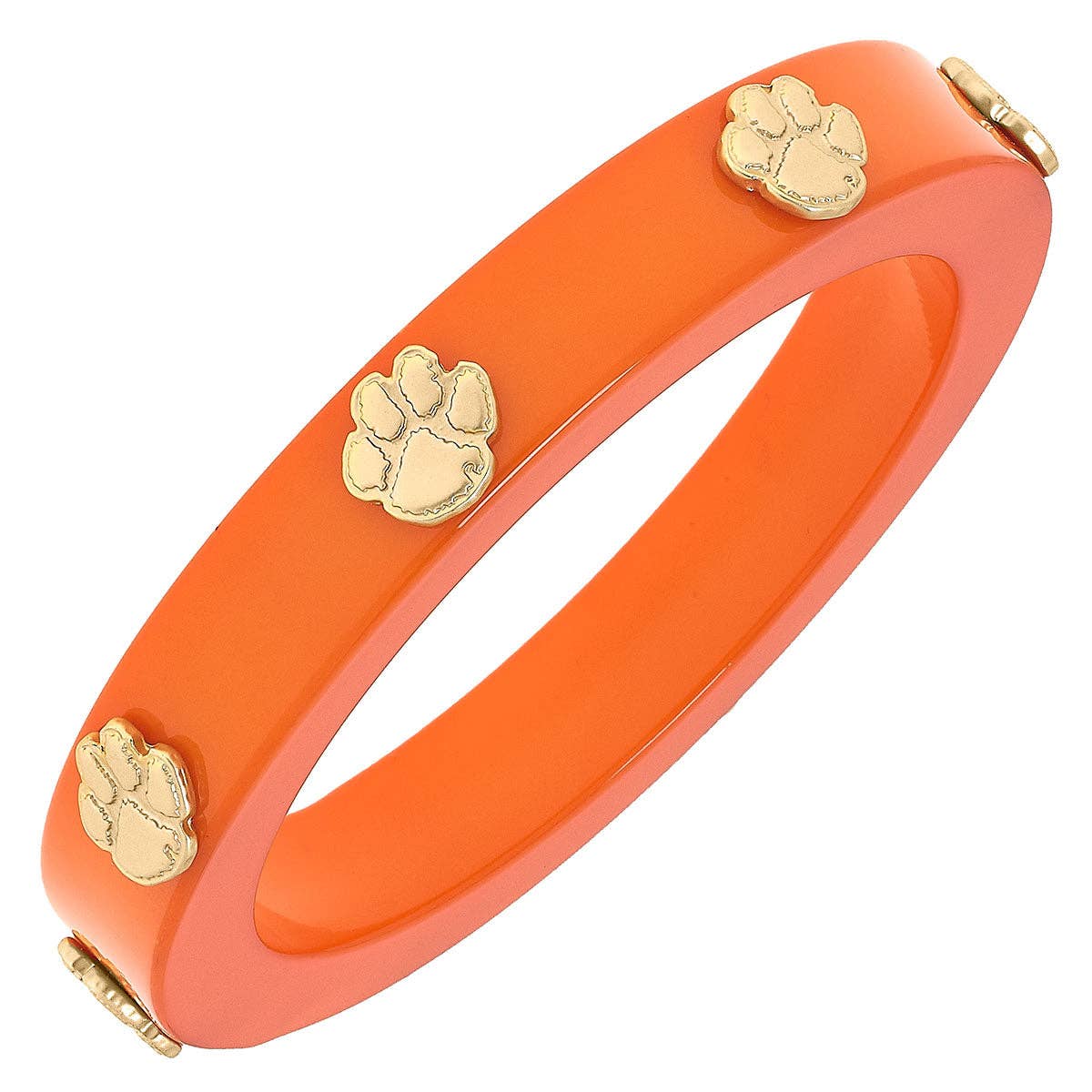 Clemson Tigers Resin Logo Bangle in Orange